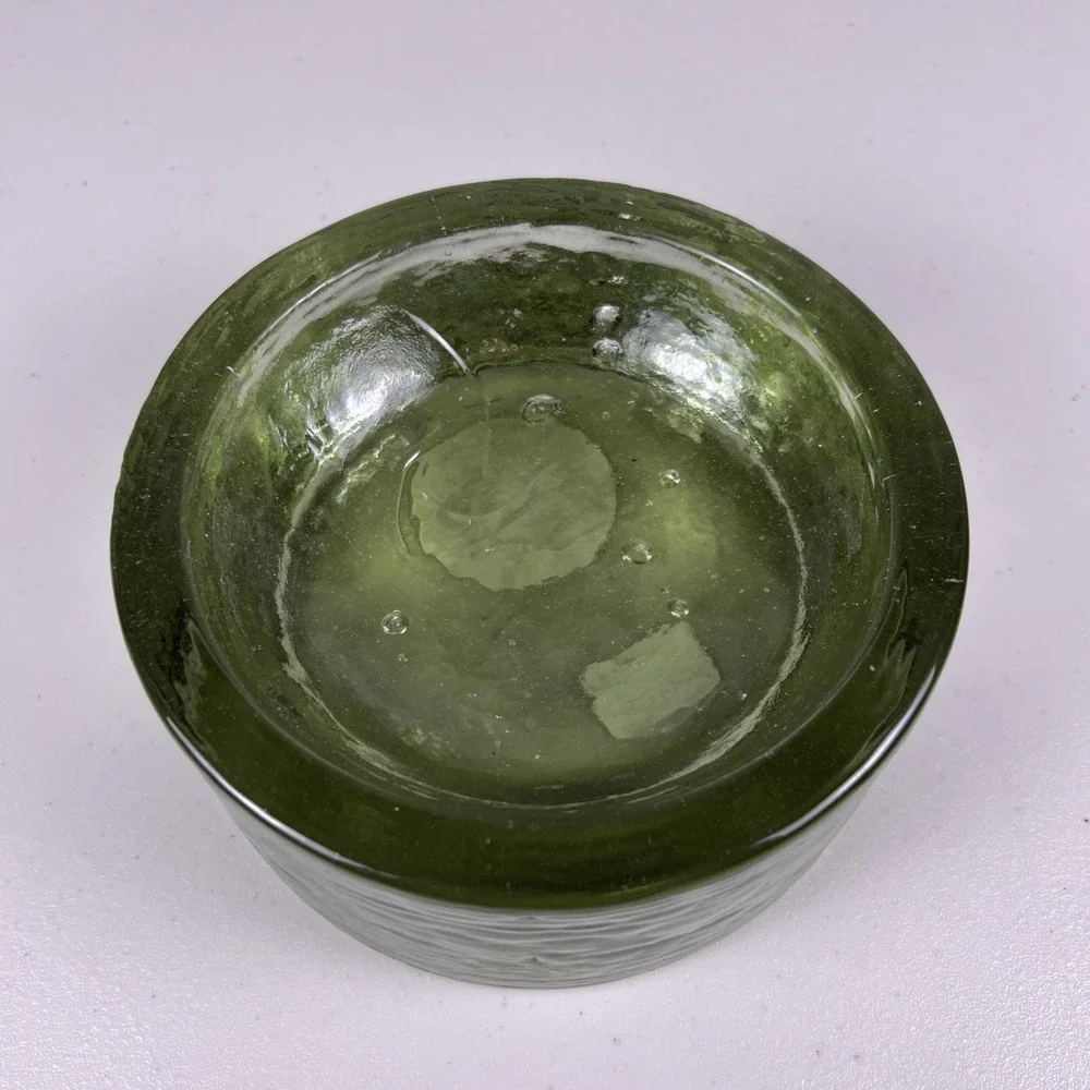 Pottery Barn recycled glass pillar holder Mexican Glass